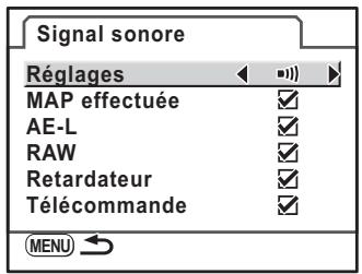PENTAX K-M - Activation et désactivation du bip sonore - 1