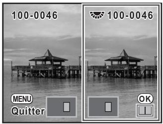 PENTAX K-M - Tournez la molette de sélection pour sélectionner une image à comparer. - 1