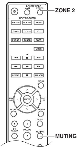ONKYO TX-8030 - Régler le volume de la zone 2 - 1