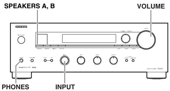 ONKYO TX-8030 - Appuyez sur le bouton INPUT selector de la télécommande dont vous pouvez changer l'affichage. - 1