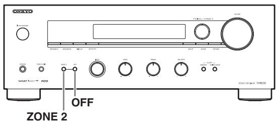 ONKYO TX-8030 - Pilotage de la zone 2 à partir de l'amplitude - 1