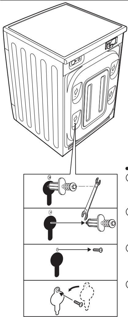 PANASONIC NA-16VX1WFRBLANC - Fixer les boulons d'ancrage - 1