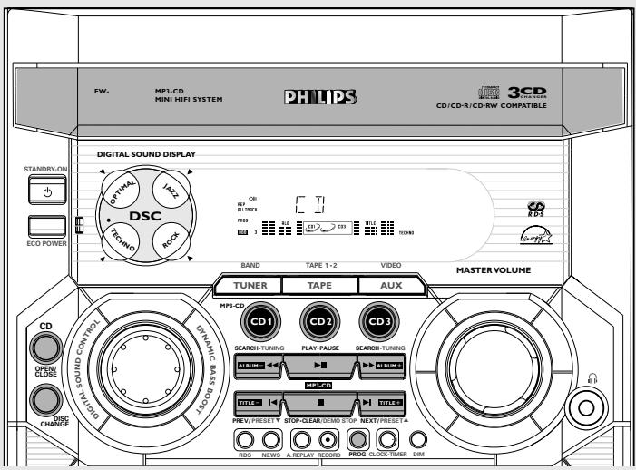 PHILIPS FW-M355 - Sélection DSC-DBB automatique - 1