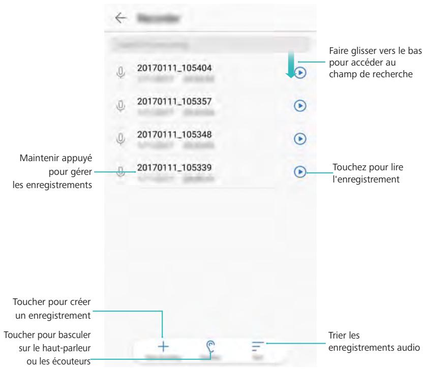 HONOR 6A SILVER - Gérer les enregistrements - 1