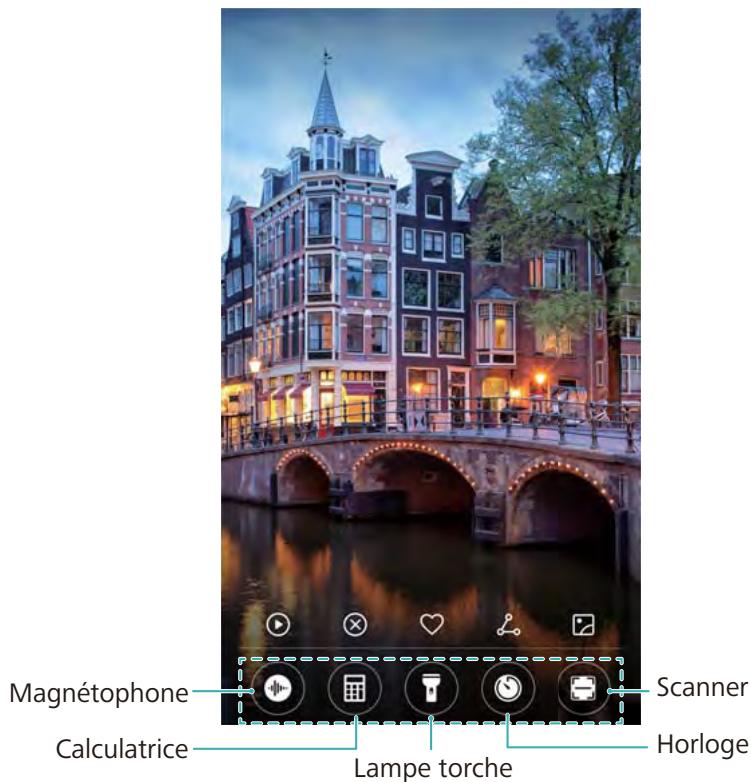 HONOR 6A SILVER - Accéder aux outils depuis l'écran verrouillé - 1