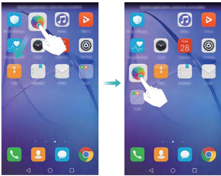 HONOR 6A SILVER - Déplacer les icônes de l'écran d'accueil - 1