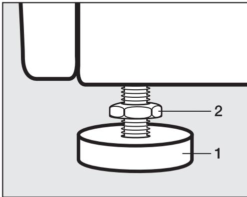 MIELE LAVE-LINGE WCB 100 - Dévissage et blocage des pieds - 1