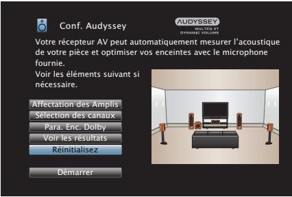 MAROUE AVR-X2400H - Retour aux réglages “conf. audyssey® - 1