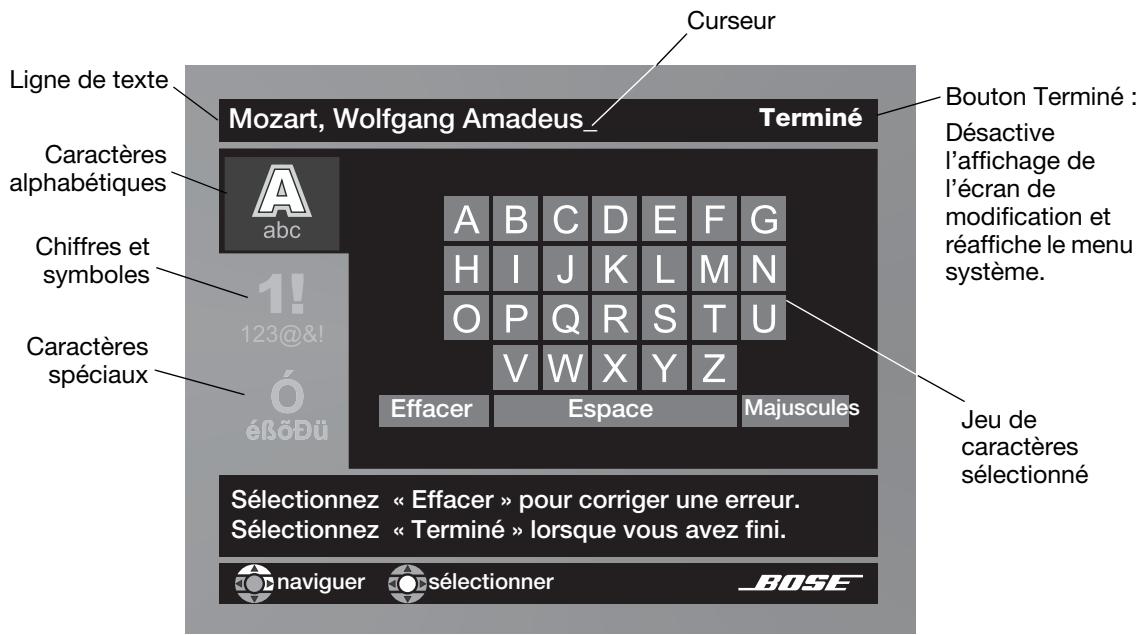 BOSER 3.2.1 GSX - Utilisation de l'écran de modification - 1