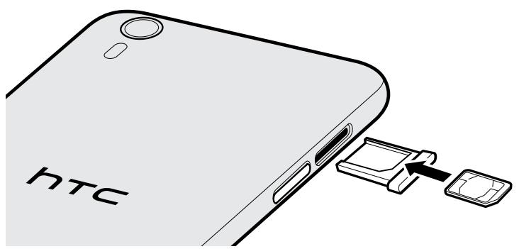 HTC DESIRE EYE ROUGE - Insertion d'une carte nano SIM - 2