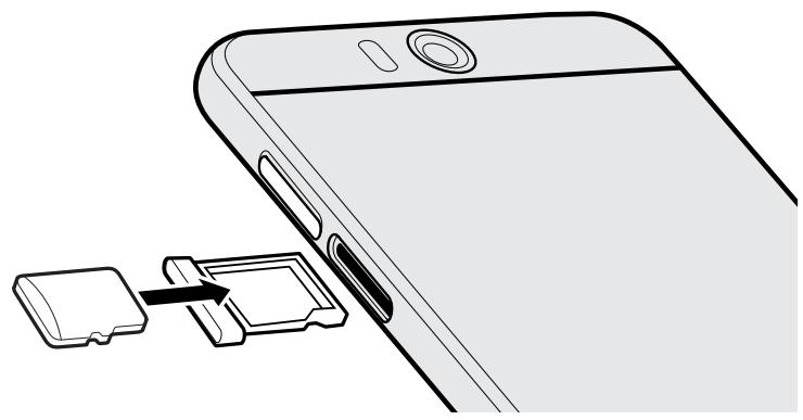 HTC DESIRE EYE ROUGE - Insertion de la carte microSD - 2