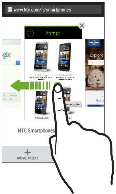HTC DESIRE EYE ROUGE - Utiliser les onglets du navigateur - 1