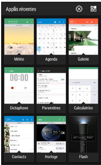 HTC DESIRE EYE ROUGE - Basculer entre les applications ouvertes récemment - 1