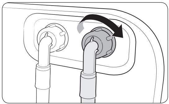 SAMSUNG WD90T984DSH - Pour les modèles équipés d'une arrivée d'eau chaude supplémentaire : - 1
