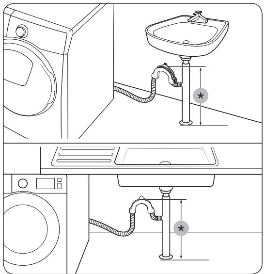 SAMSUNG WD90T984DSH - Dans un tuyau d'évacuation - 1