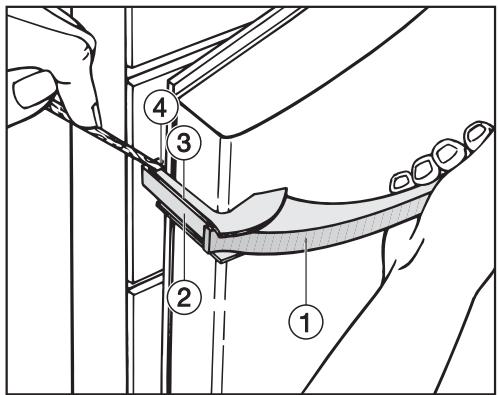 MIELE KF 8662 S BLANC - Démonter les poignées : - 1
