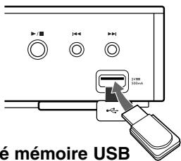 JVC XV-BP1 - Insertion/retrait d'une clé mémoire USB - 1