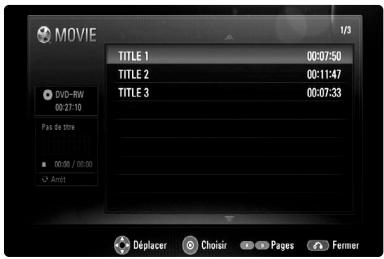 JVC XV-BP1 - Lecture d'un disque au format DVD VR - 1