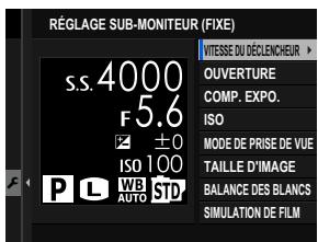 OSIAPN HYBRIDEX-PRO 3 NOIR - Choix des éléments affichés en mode standard - 1