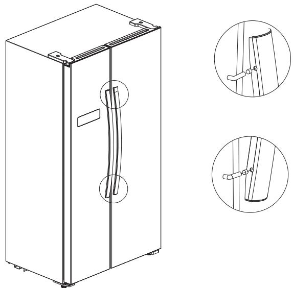 DAEWOO FRN-H550D2X - Enlever les poignées - 1