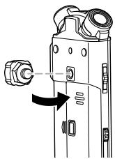 OLYMPUS LS-P1 - Fixation de l'adaptateur trépied (TR2) - 1