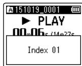 OLYMPUS LS-P1 - Suppression d'une marque d'index/ temporaire - 2