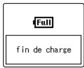 OLYMPUS LS-P1 - La recharge est terminée lorsque [fin de charge] s'affiche. - 1