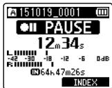 OLYMPUS LS-P1 - Appuyez sur la touche REC (●) pendant l'enregistrement. - 2