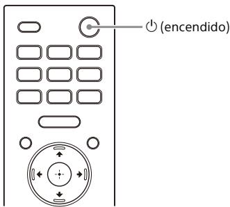SONY HTA9 - Para encender el sistema de altavoces, pulse (encendido) en el mando a distancia incluido con el sistema de altavoces. - 1