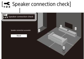 SONY HTA9 - Ga na op het tv-schem of de verbinding:tussen de bedieningseenheid en de vier luidsprekers voltooid is. - 1