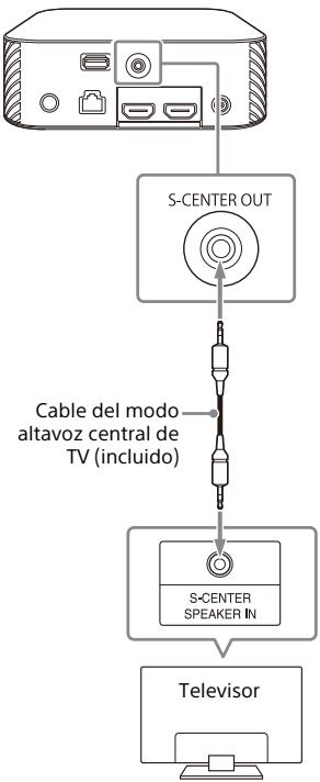 SONY HTA9 - Si el televisor tiene la toma S-CENTER SPEAKER IN - 1