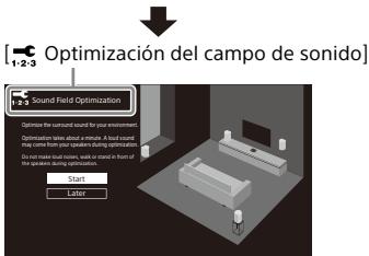 SONY HTA9 - Lleve a cabo los ajustes iniciales siguiendo las instrucciones que aparecen en pantalla. - 2