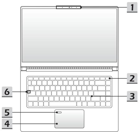 MSIPC portableMODERN 15 A10M - Vue dessus - 1