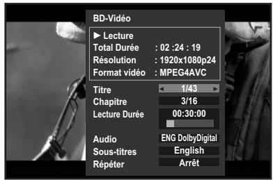 SHERWOOD BDP 6003 - Options de l'Information Disque pour le BD/DVD-Viséo - 1