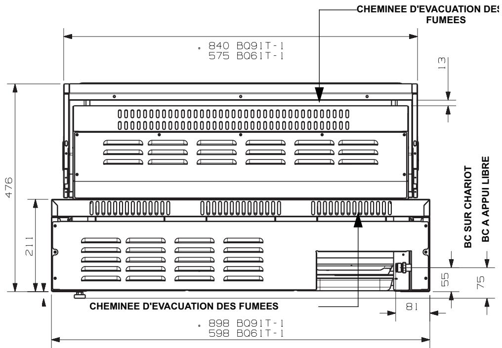 SMEG BQ91T-1 - Positionnement des grilles et des plaques - 7