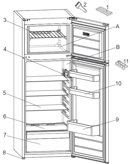 WHIRLPOOL W55TM4110X1 - LES PIÈCES DE L'APPAREIL ET DES COMPARTIMENTS (TM 55 cm / 140cm) - 1