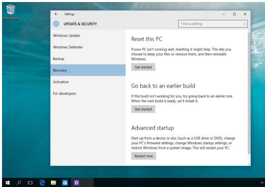 ASUS 2N241iCGR-RAO63T - Utiliser une option de restauration - 2