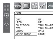 DENON DVD-1740 - MODO AUDIO (défaut : HDMI) - 5