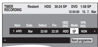 PANASONIC DMR-EH60 - Appuyez sur [▶] pour vous déplacer parmi les éléments sur l'affichage et changez les éléments avec [▲, ▼]. - 1