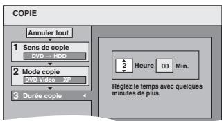 PANASONIC DMR-EH60 - Réglages de copie en fonction de la durée définie - 1