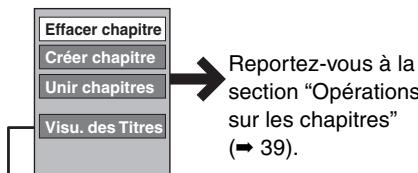 PANASONIC DMR-EH60 - Appuyez sur [SUB MENU] puis sur [, ] pour choisir l'opération à effectuer et appuyez sur [ENTER]. - 1