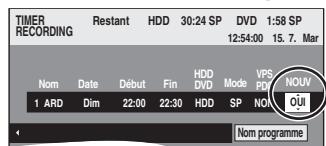 PANASONIC DMR-EH60 - Renouvellement automatique de l'enregistrement - 1