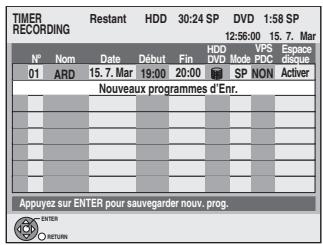 PANASONIC DMR-EH60 - Programmation manuelle des enregistrements par minuterie - 1