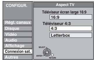 PANASONIC DMR-EH60 - Sélection du type et du format du téléviseur - 3