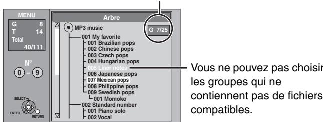 PANASONIC DMR-EH60 - Pendant que la liste des fichiers est affichée. appuyez sur [▶] pendant qu'une plage est mise en valeur sur l'affichage de l'écran arborescent. - 1
