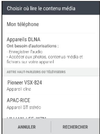 HTC OME M9 - Utiliser HTC connect pour partager vos médias - 2