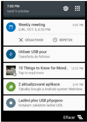 HTC OME M9 - Panneau notifications - 3