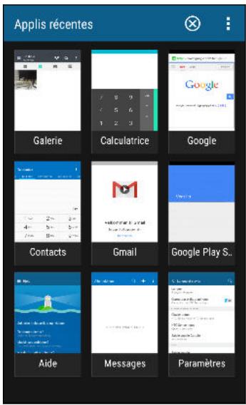 HTC OME M9 - Basculer entre les applications ouvertes récemment - 1