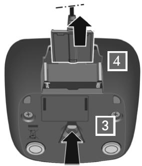 GIGASET AS415A - Raccordement du chargeur (s'il est fourni) - 2