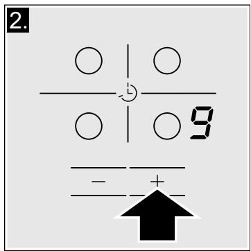 BOSCH PIX631B17E - Sélectionner la zone de cuisson et le niveau de puissance - 2